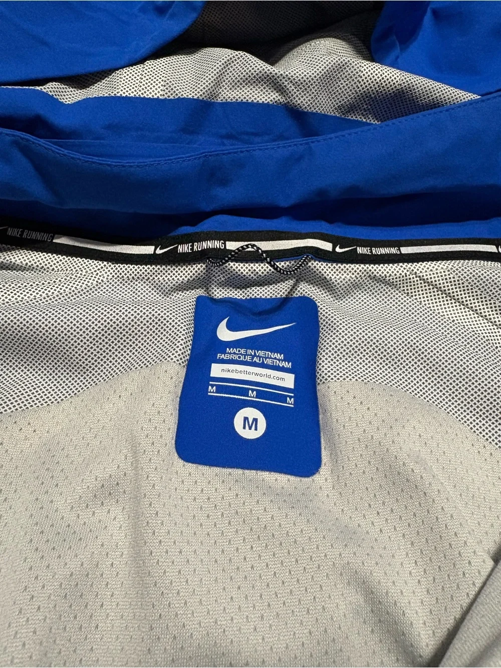 Nike Men's Blue Waterproof Hooded Jacket